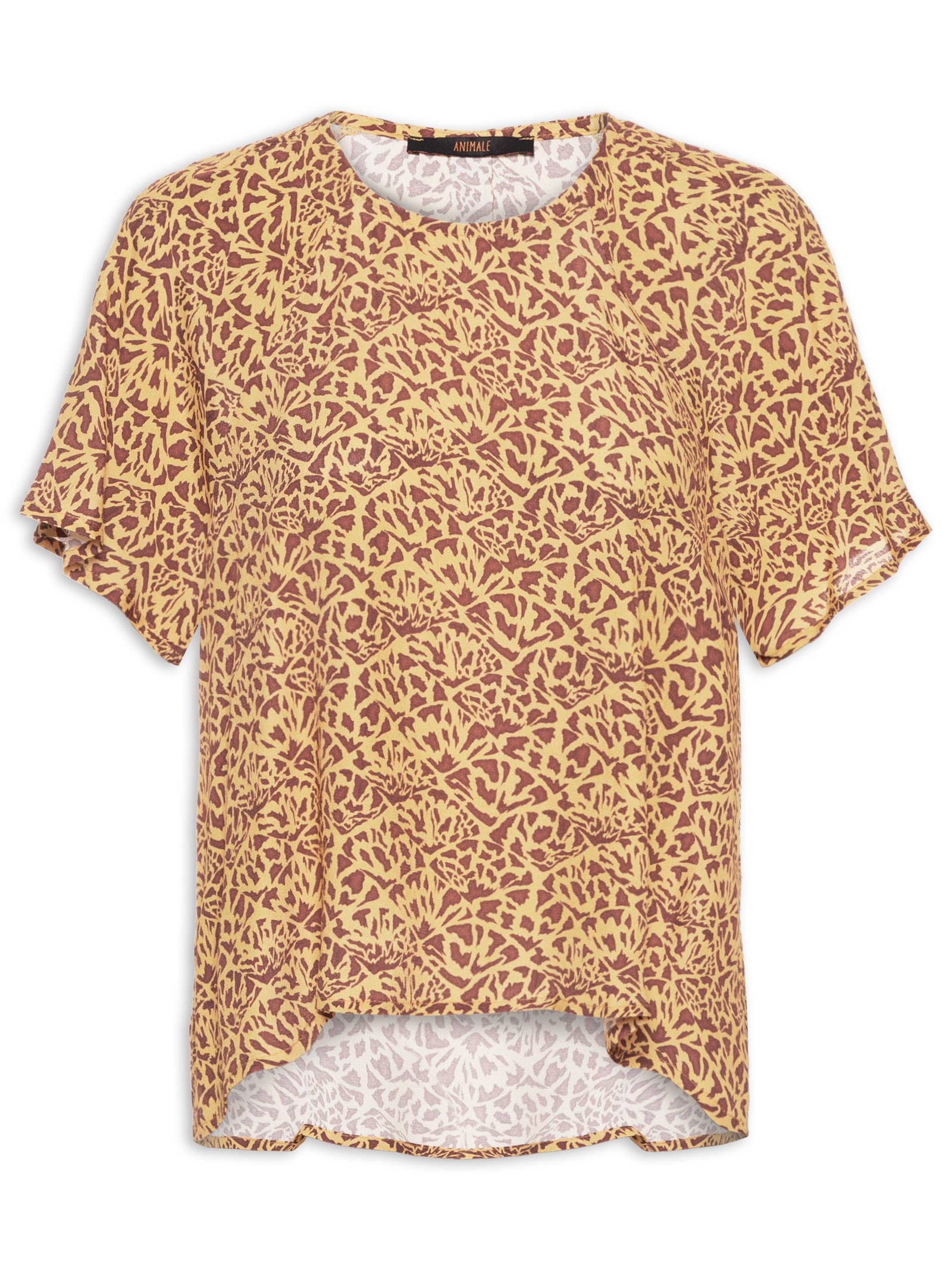 Camiseta Feminina Textura Tartaruga Marrom Animale