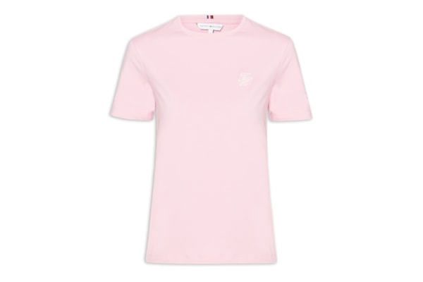 Camiseta Feminina Th Script Reg C-Nk SS Tee - Rosa