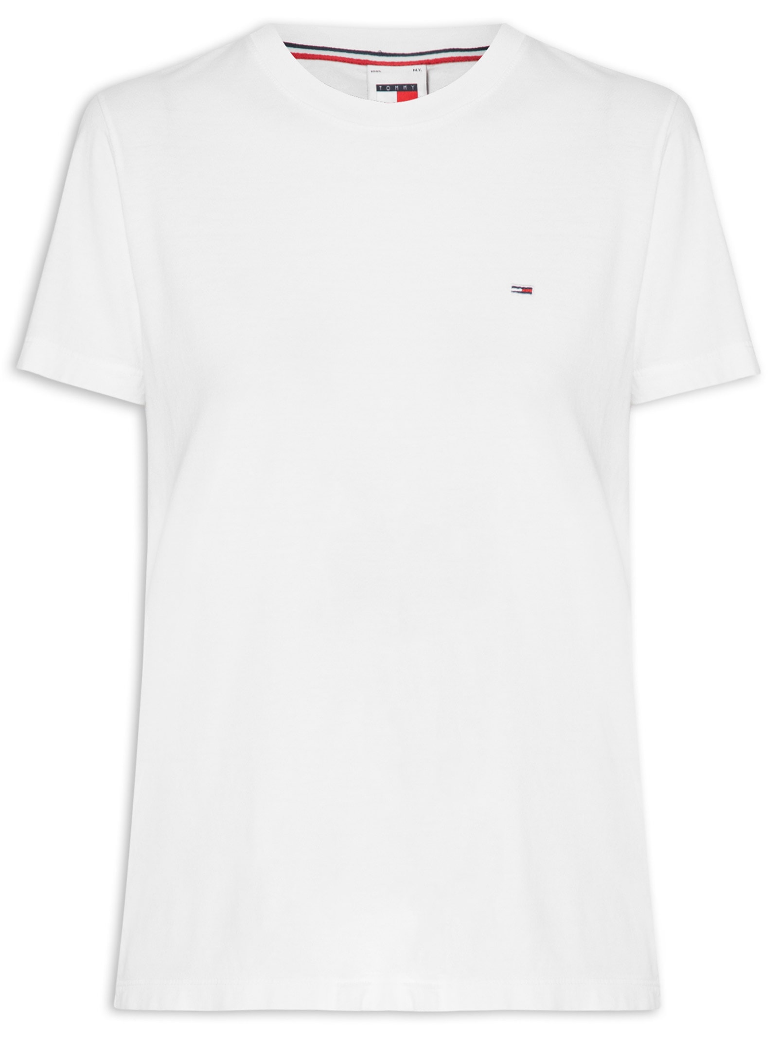 Camiseta Feminina Tjw Ab C-neck Tee Branco Tommy Jeans