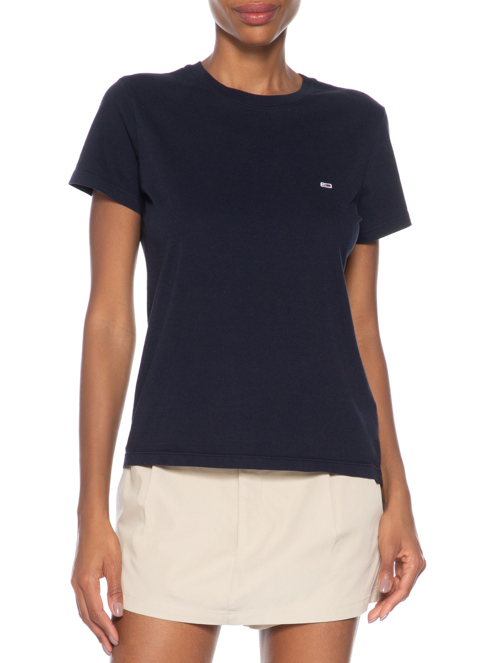 Camiseta Feminina Tjw C Neck Tee Azul Tommy Jeans
