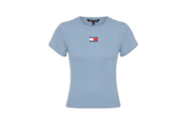 Camiseta Feminina Tjw Slim Badge Rib Tee - Azul