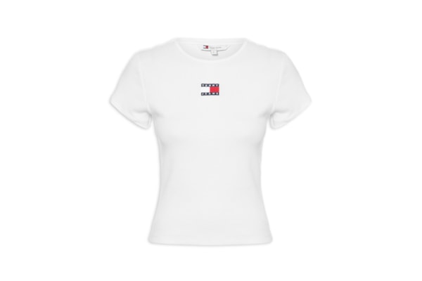 Camiseta Feminina Tjw Slim Badge Rib Tee - Branco
