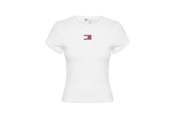 Camiseta Feminina Tjw Slim Badge Rib Tee - Branco