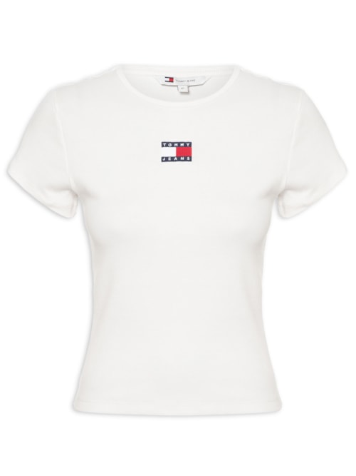 Camiseta Feminina Tjw Slim Badge Rib Tee – Branco