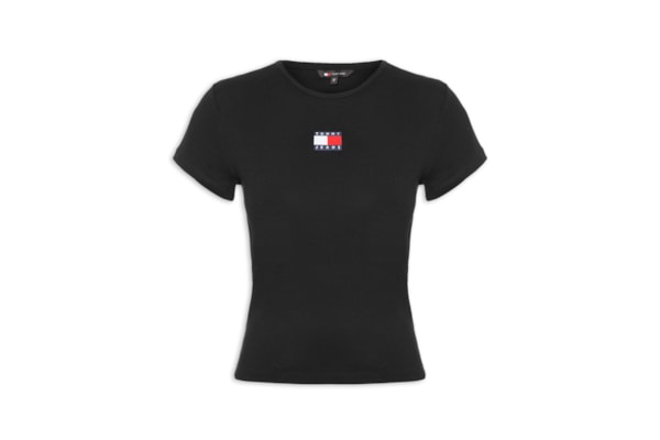 Camiseta Feminina Tjw Slim Badge Rib Tee - Preto