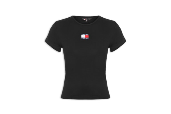 Camiseta Feminina Tjw Slim Badge Rib Tee - Preto
