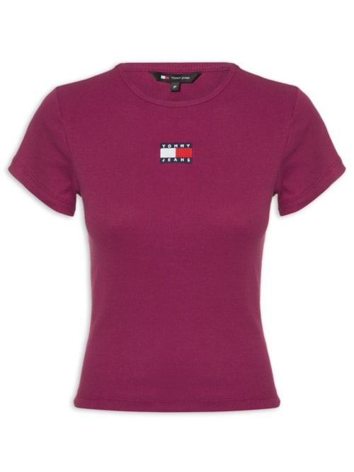 Camiseta Feminina Tjw Slim Badge Rib Tee – Rosa