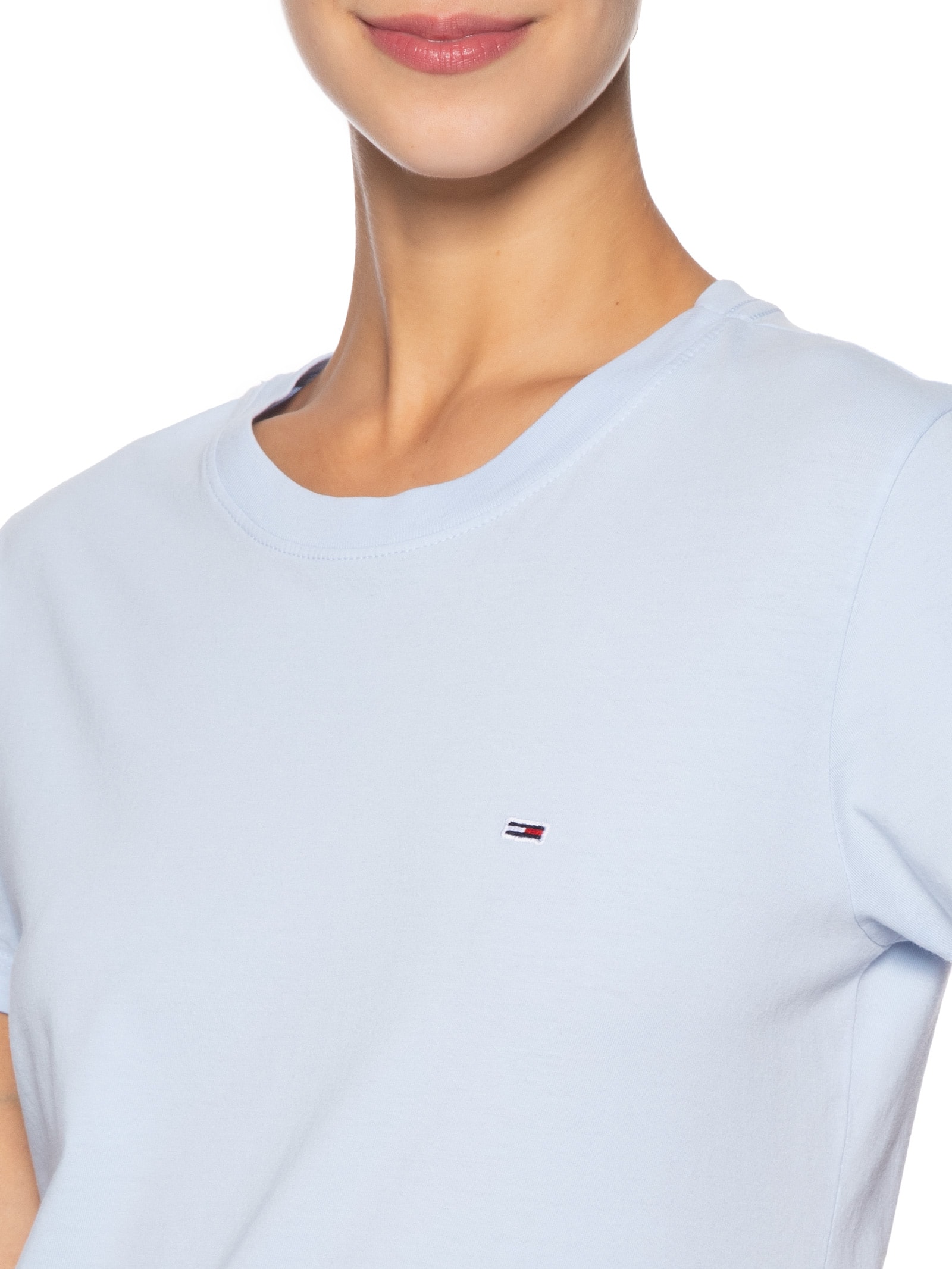 Camiseta Feminina Tjw Slim C Neck Tee Azul Tommy Jeans