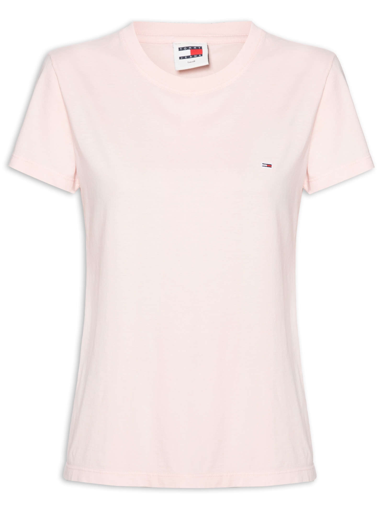 Camiseta Feminina Tjw Slim C Neck Tee Rosa Tommy Jeans