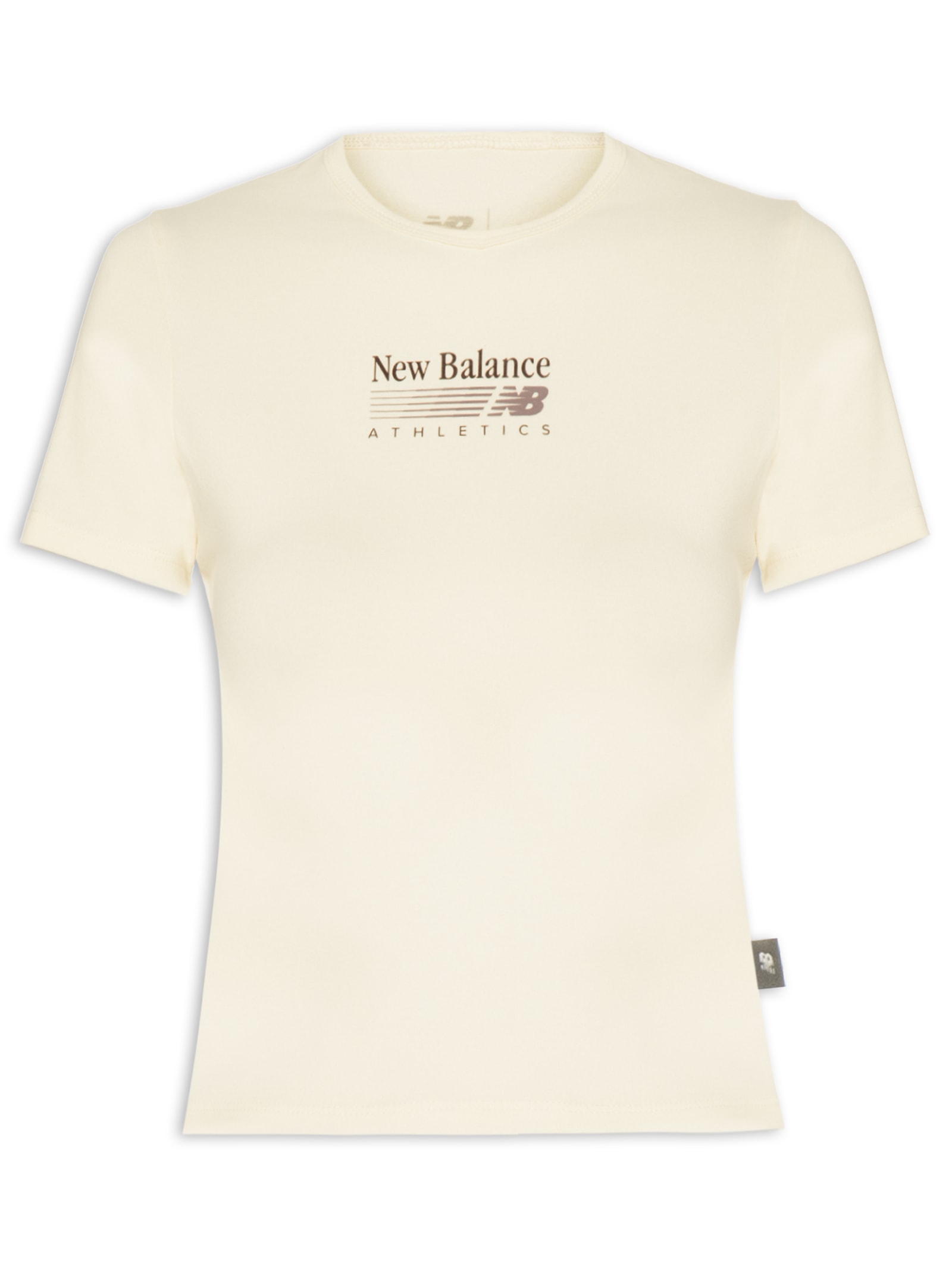 Camiseta Feminina Trackside Ringer Cinza New Balance