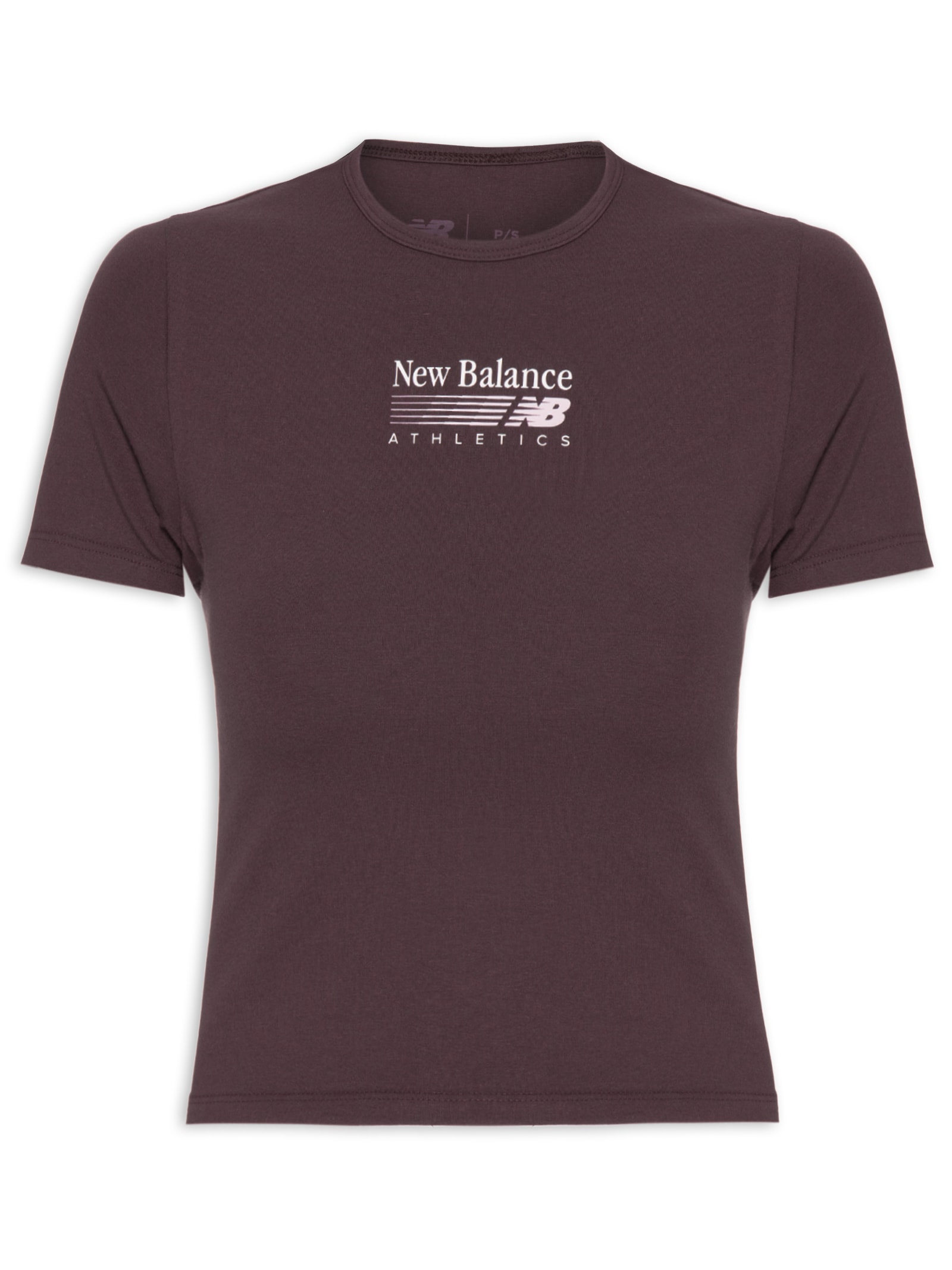 Camiseta Feminina Trackside Ringer Roxo New Balance