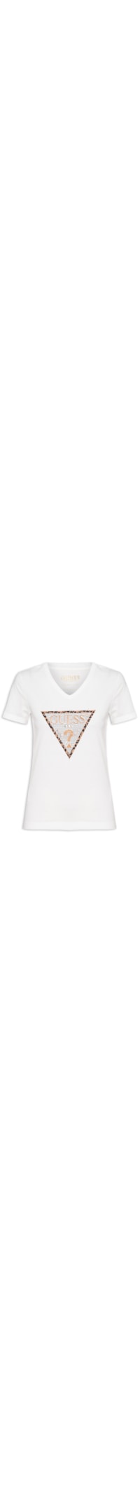 Camiseta Feminina Triang Onça Hot Fix - Branco