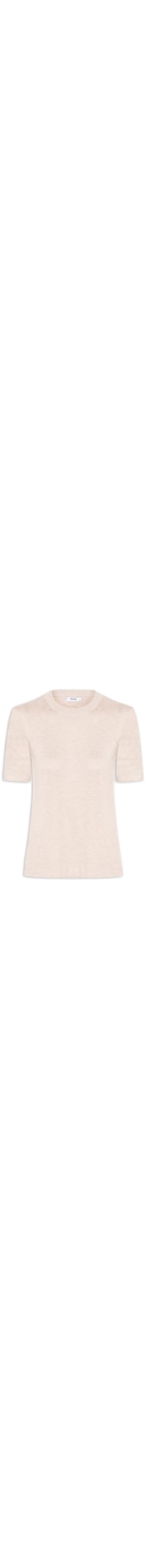 Camiseta Feminina Tricot Básica - Bege