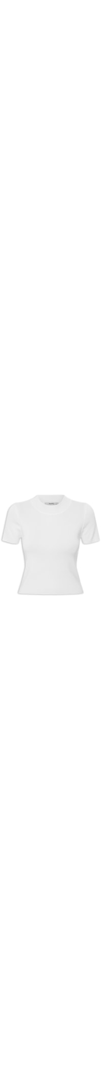 Camiseta Feminina Tricot Básica - Branco