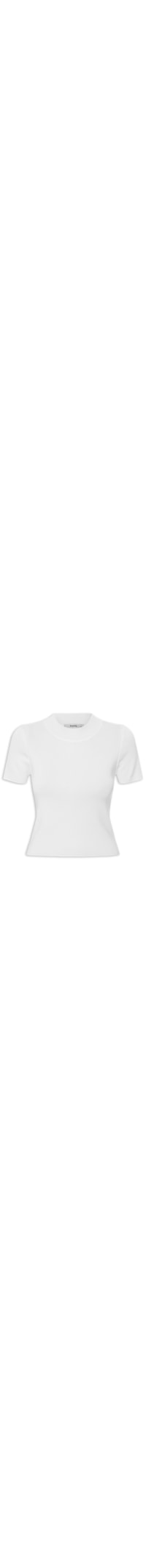 Camiseta Feminina Tricot Básica - Branco