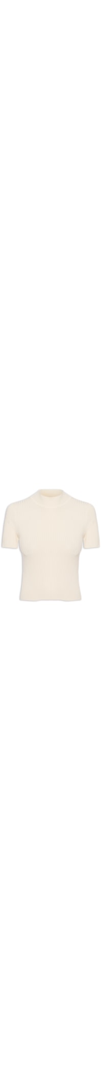 Camiseta Feminina Tricot Básica - Off White