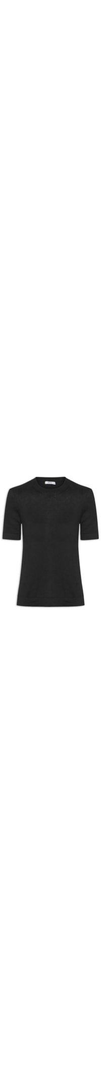 Camiseta Feminina Tricot Básica - Preto