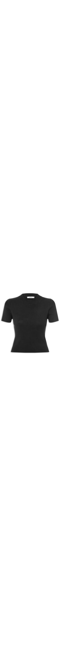 Camiseta Feminina Tricot Básica - Preto