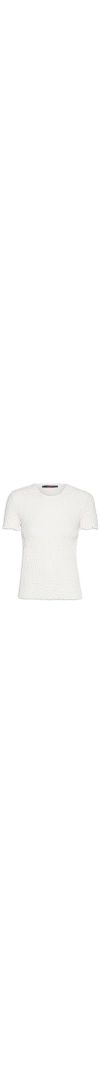 Camiseta Feminina Tricot Com Textura - Branco