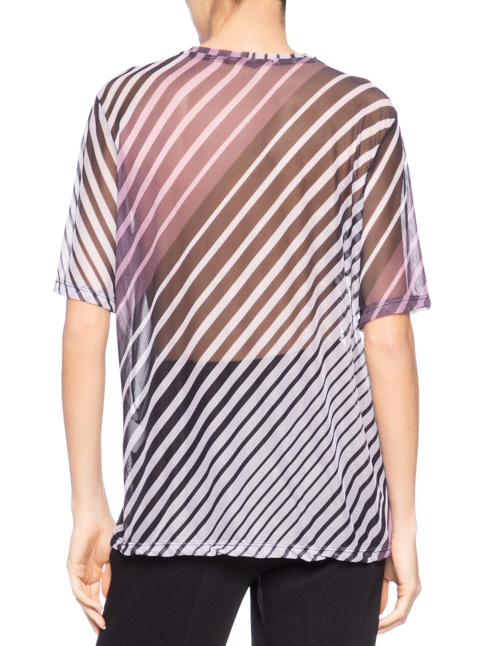 Camiseta Feminina Tule Listras – Preto Animale