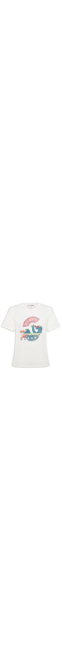 Camiseta Feminina Turtle Just Breathe - Off White