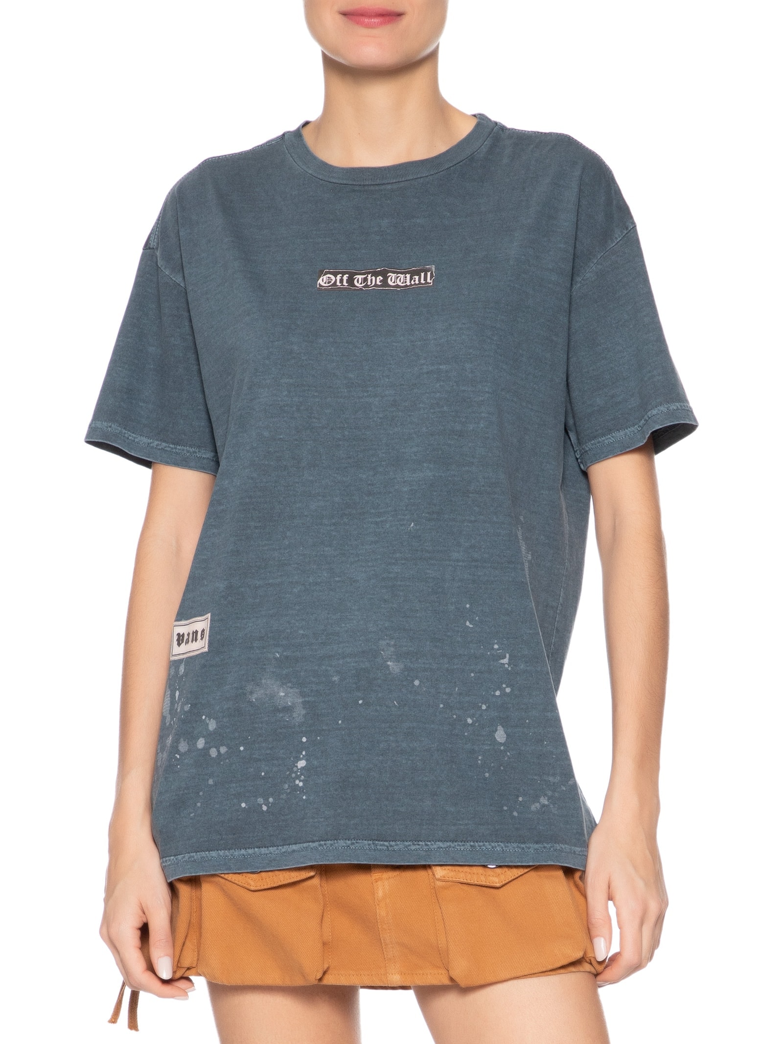 Camiseta Feminina Unpatched Cinza Vans