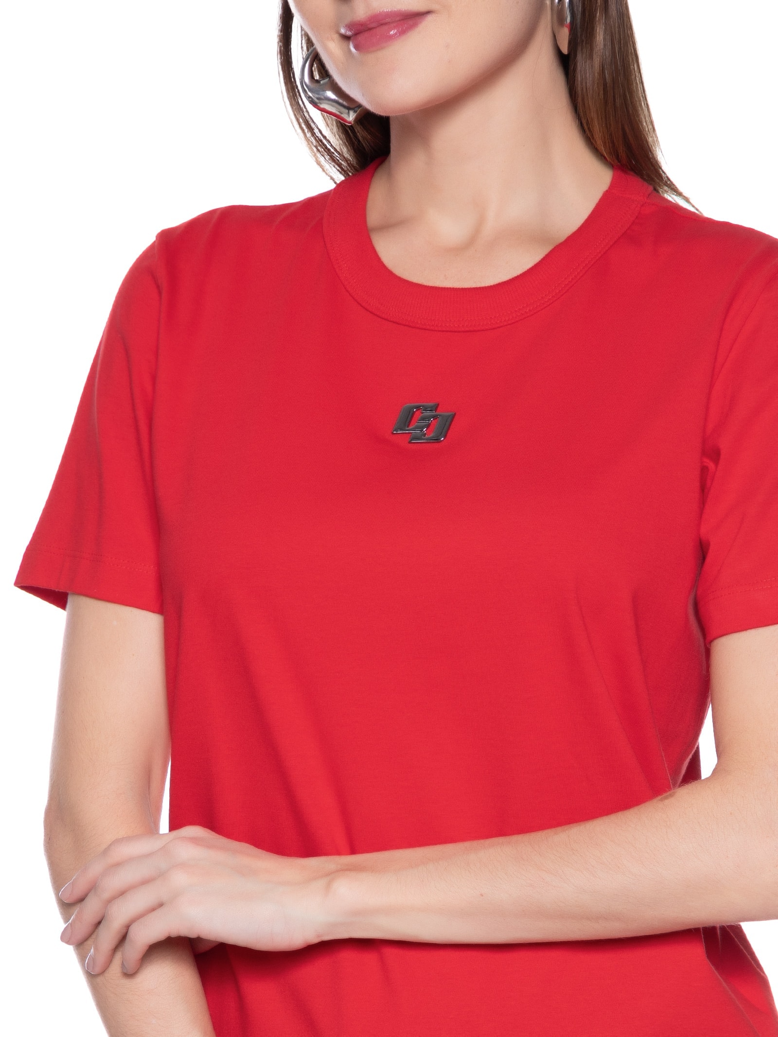 Camiseta Feminina Vermelha Colcci