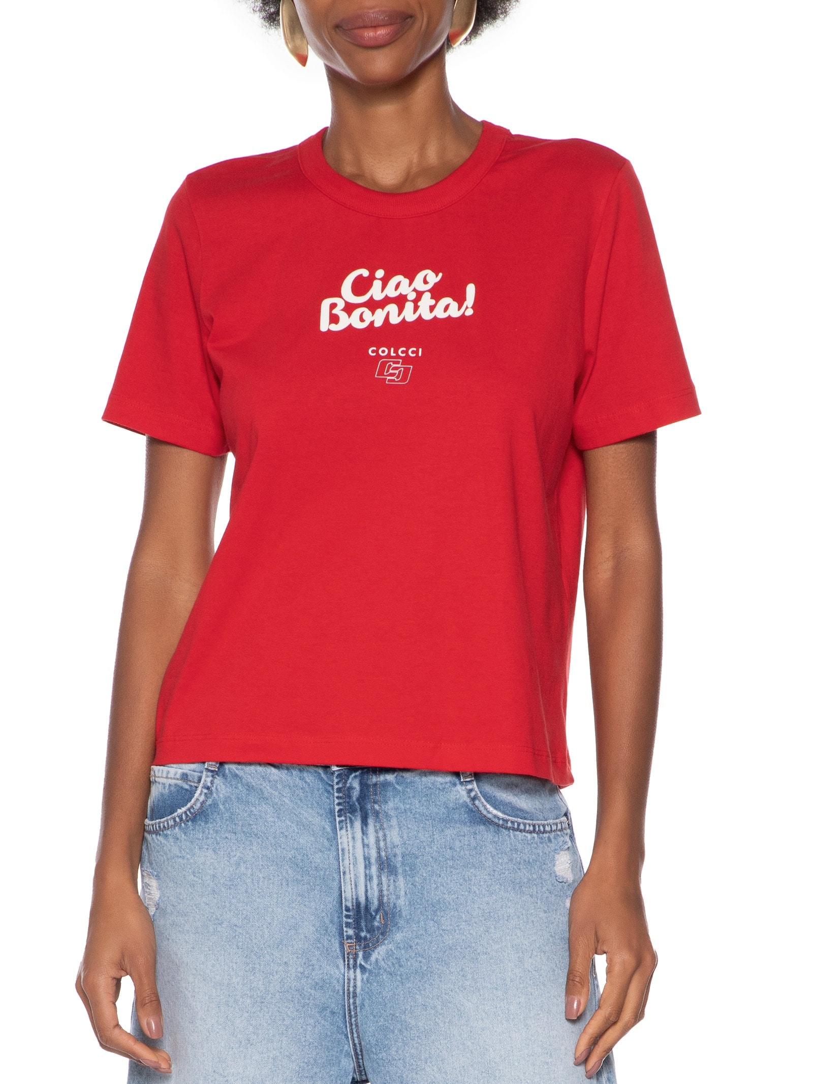 Camiseta Feminina Vermelho Colcci