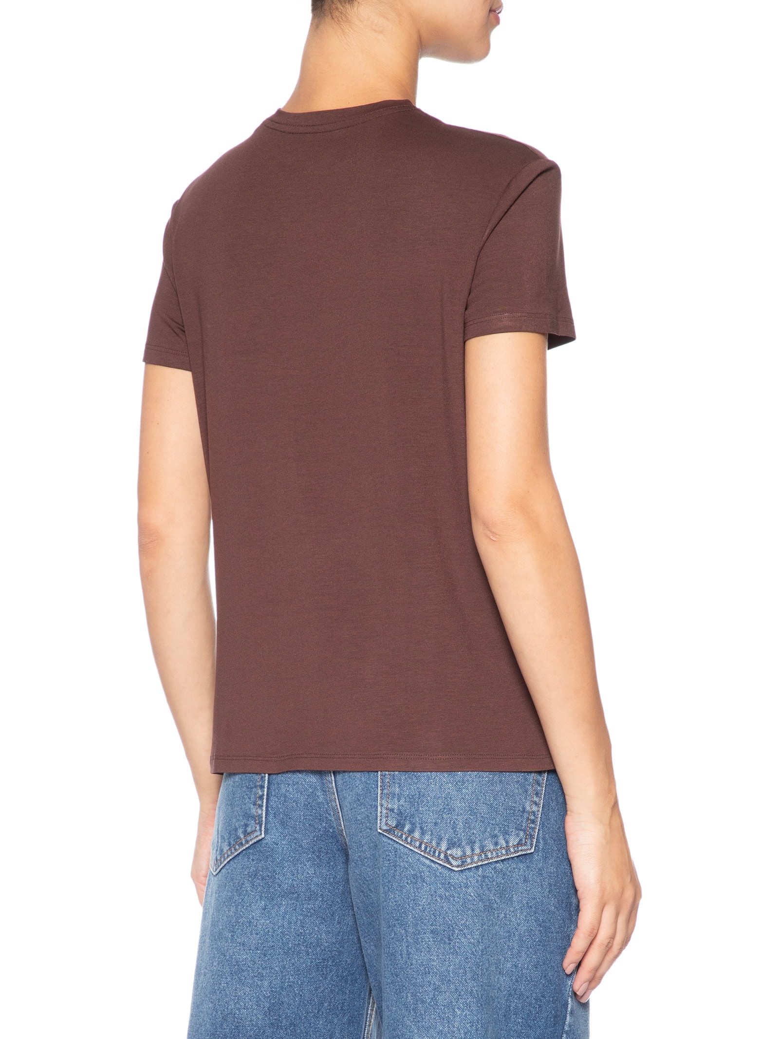 Camiseta Feminina Viscolycra Marrom Calvin Klein Jeans