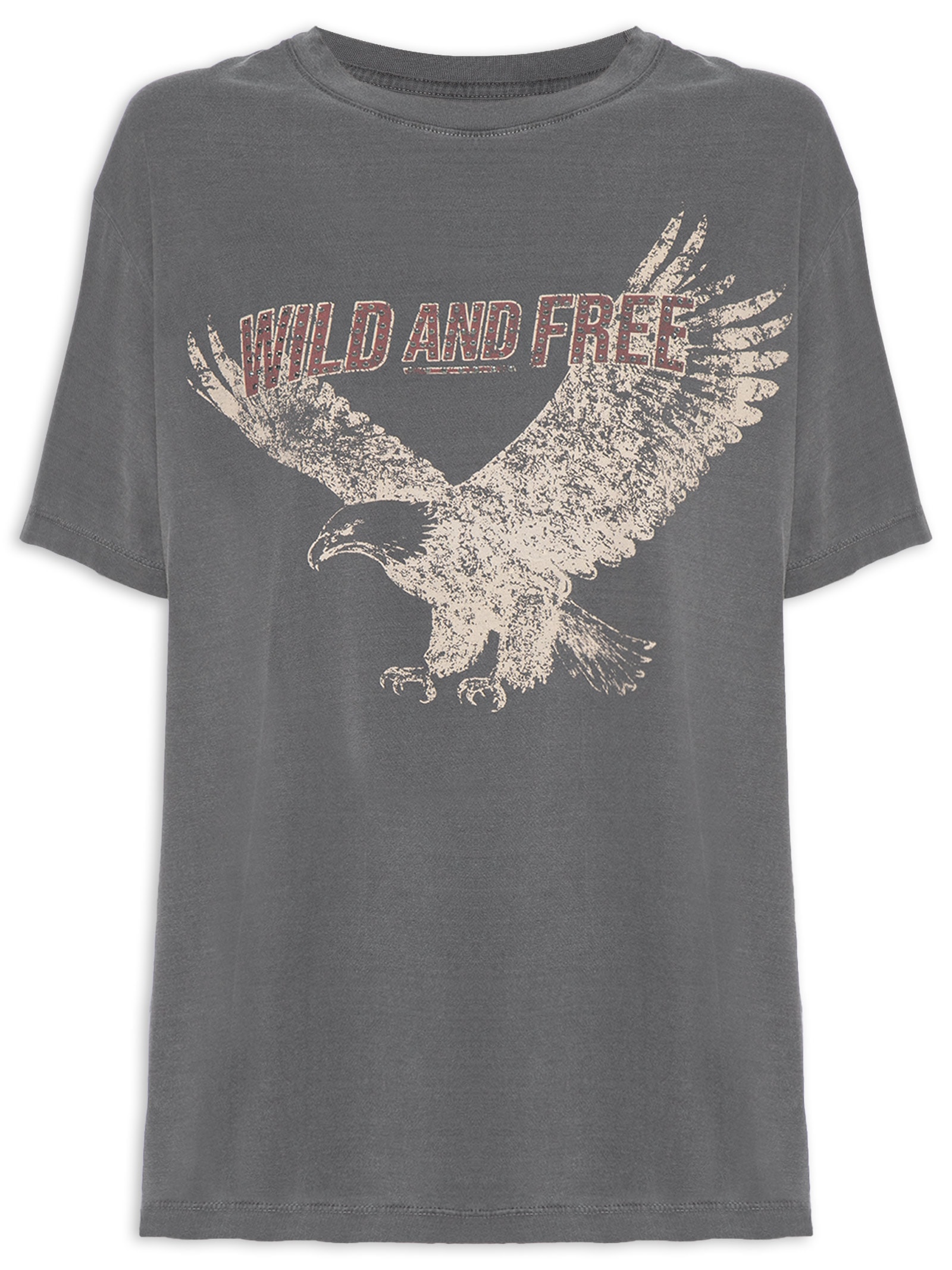 Camiseta Feminina Wild And Free Preto Maria Filó
