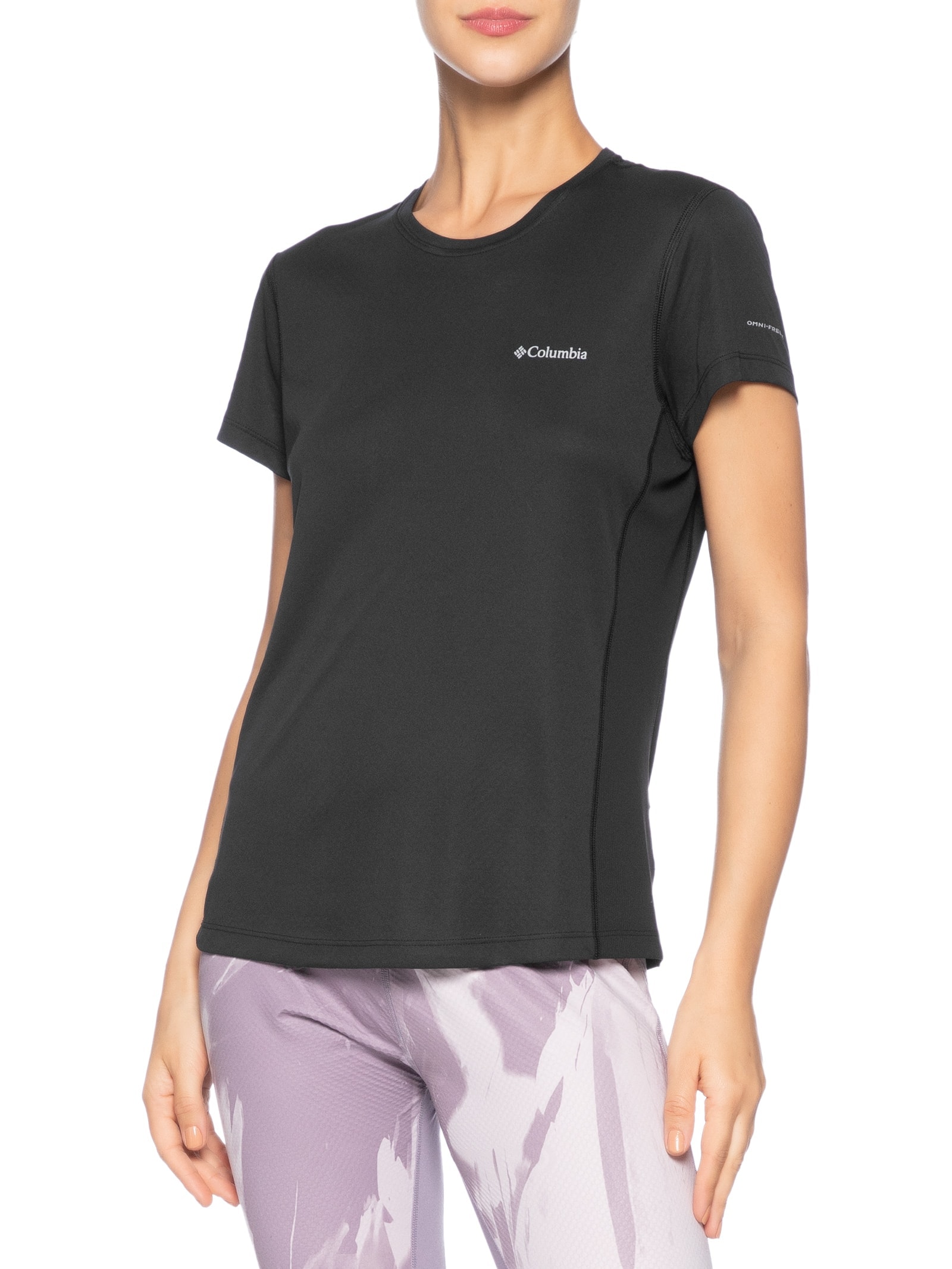 Camiseta Feminina Zero Rules ™ Light SS Crew Preto Columbia