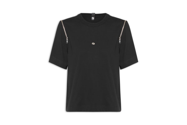 Camiseta Feminina Zíper - Preto