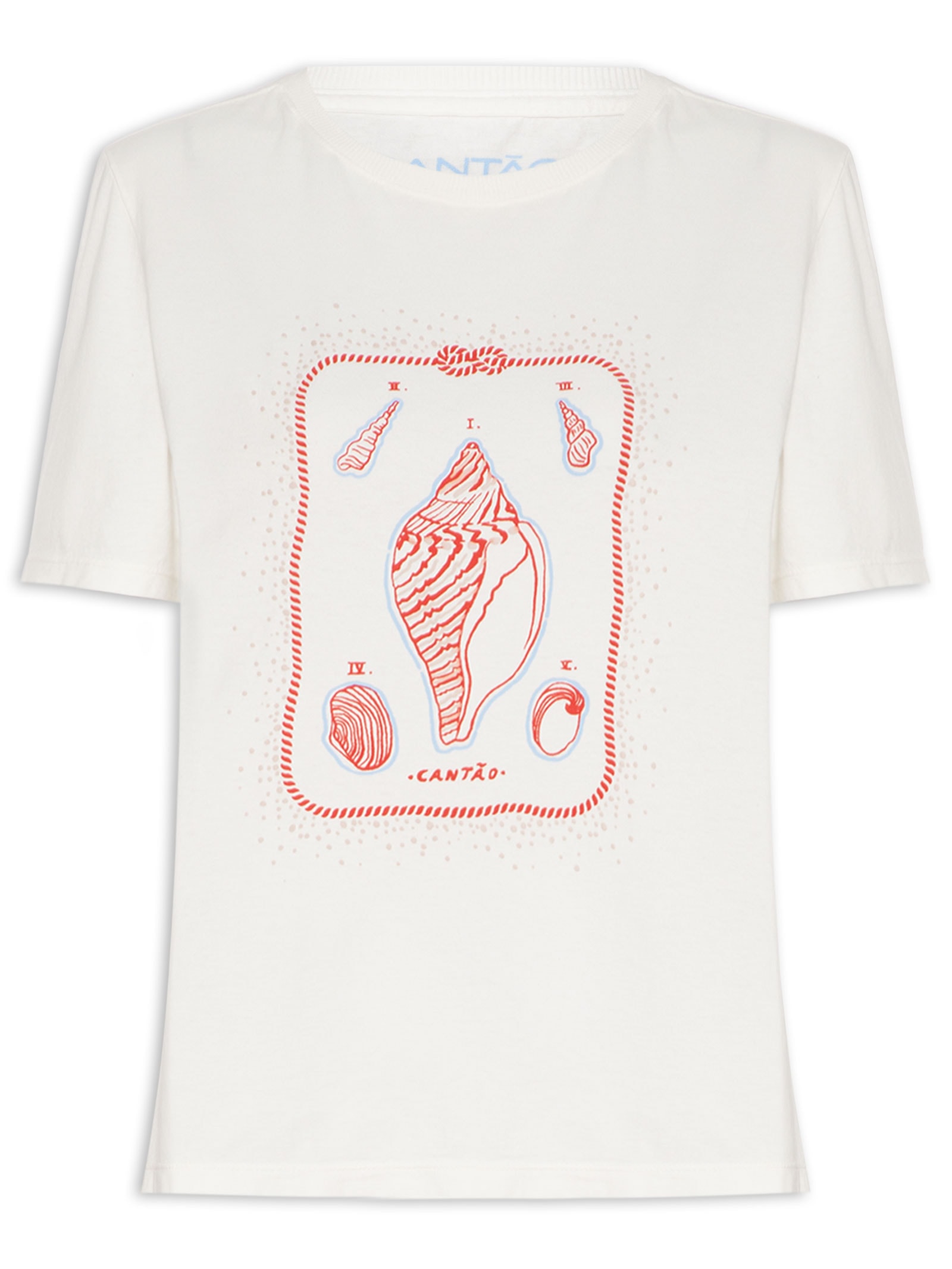Camiseta Feminino Classic Conchas – Branco Cantão