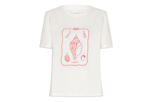 Camiseta Feminino Classic Conchas – Branco