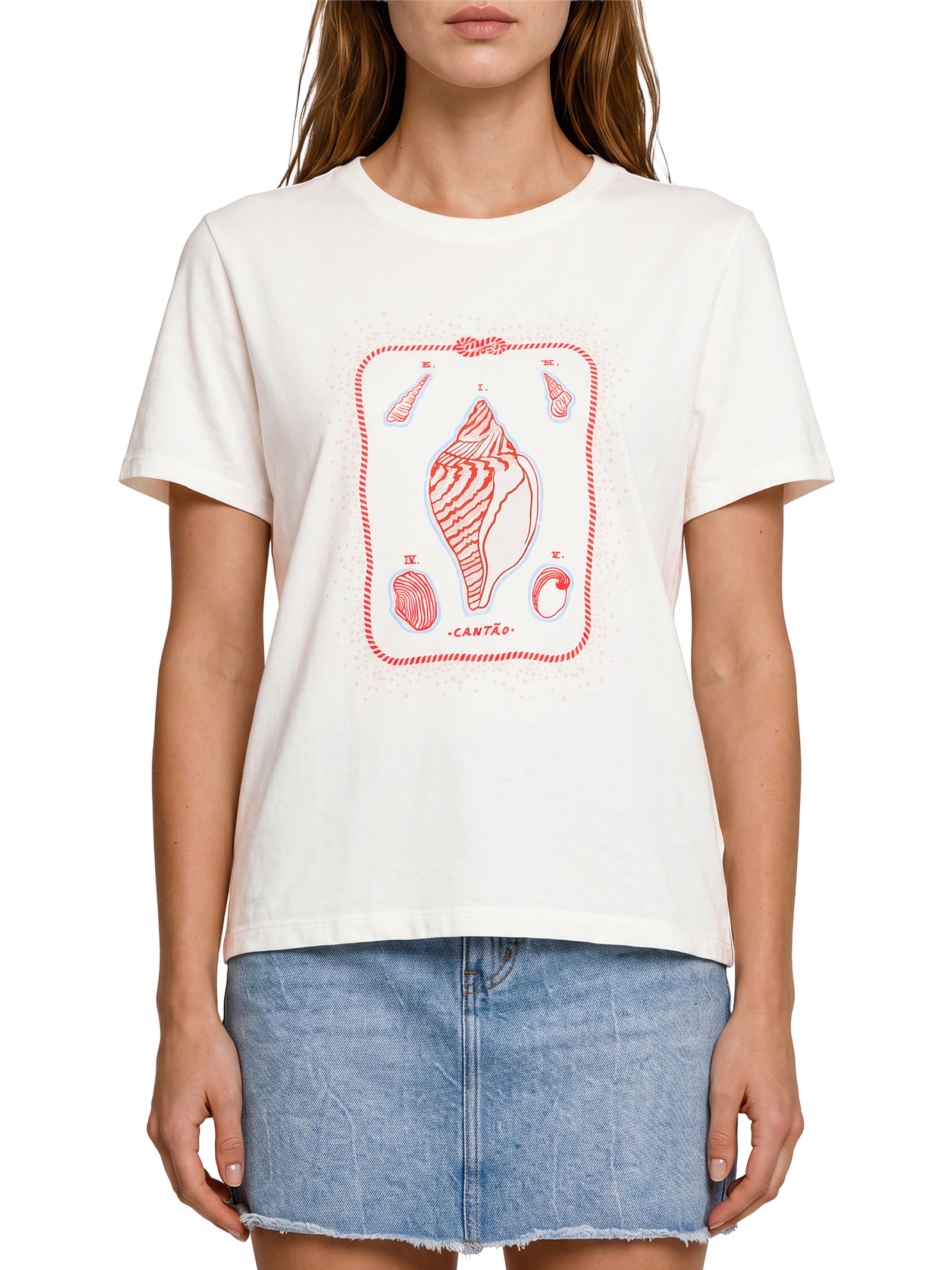 Camiseta Feminino Classic Conchas – Branco Cantão
