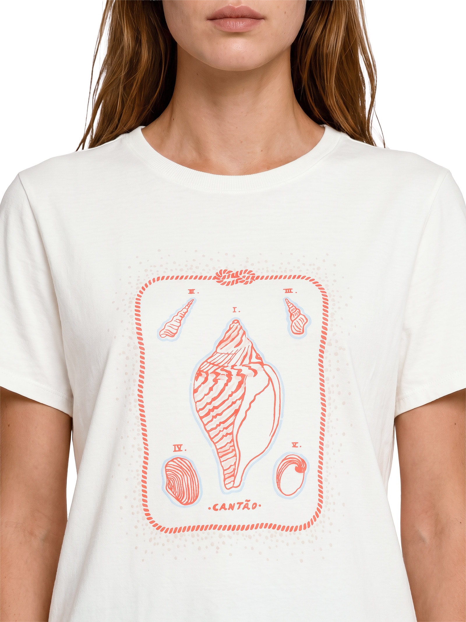 Camiseta Feminino Classic Conchas – Branco Cantão