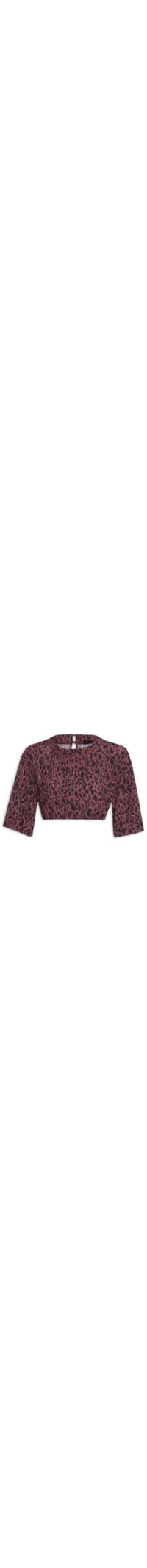 Camiseta Feminino Cropped Onça Elixer Color - Animal Print
