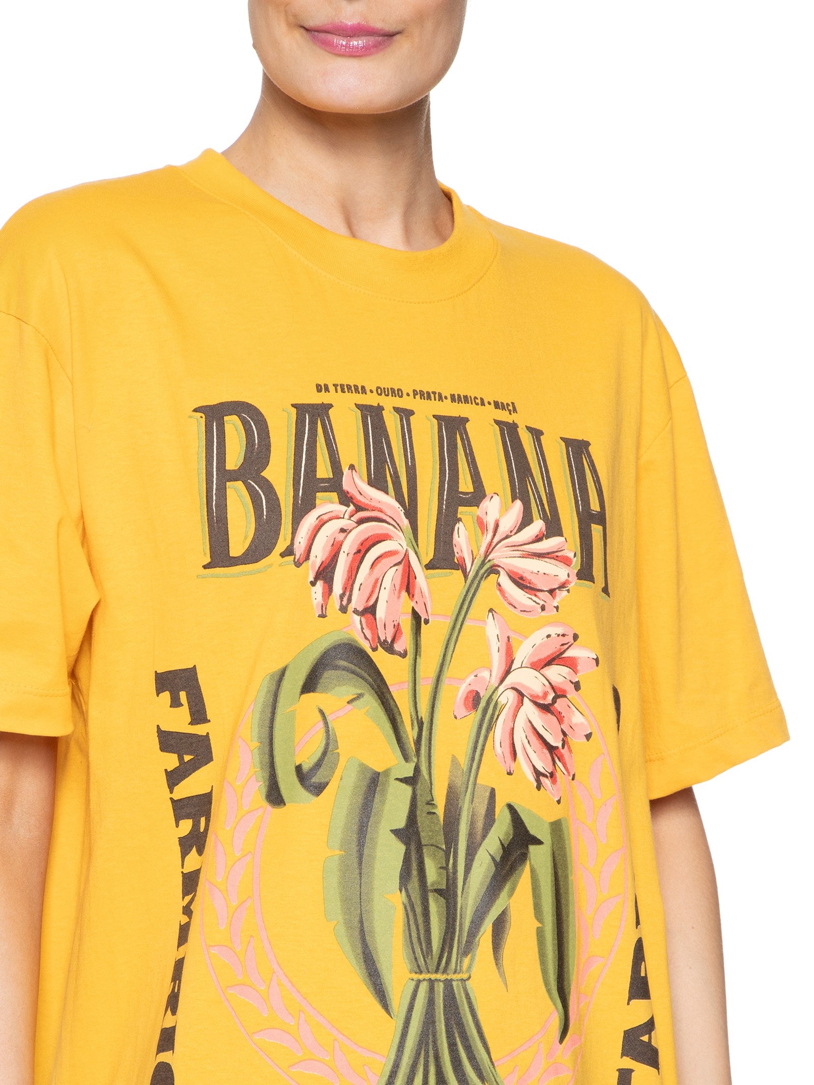 Camiseta Feminino Média Banana Cocina Tropical Amar - Amarelo