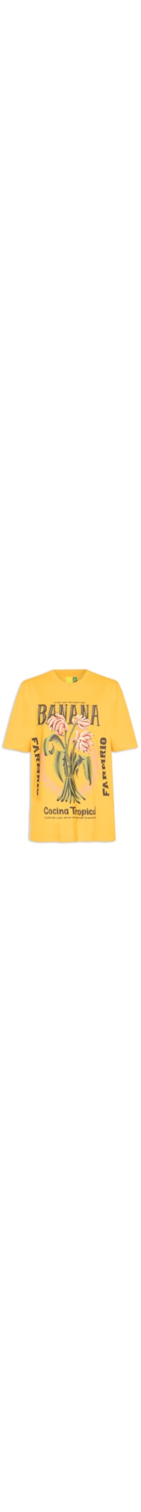 Camiseta Feminino Média Banana Cocina Tropical Amar - Amarelo