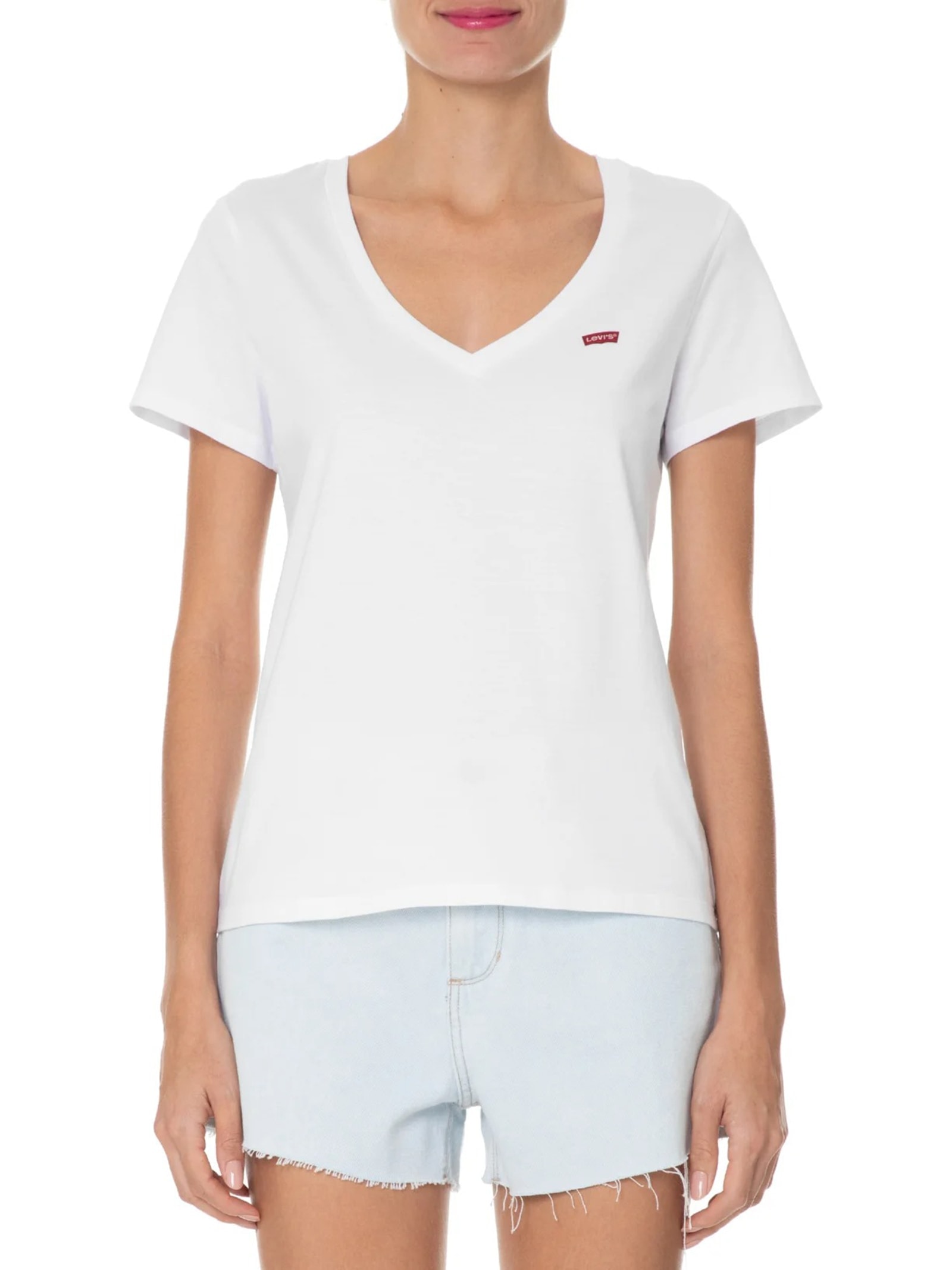 Camiseta Feminino Perfect V Neck Tee Branco  Levi's