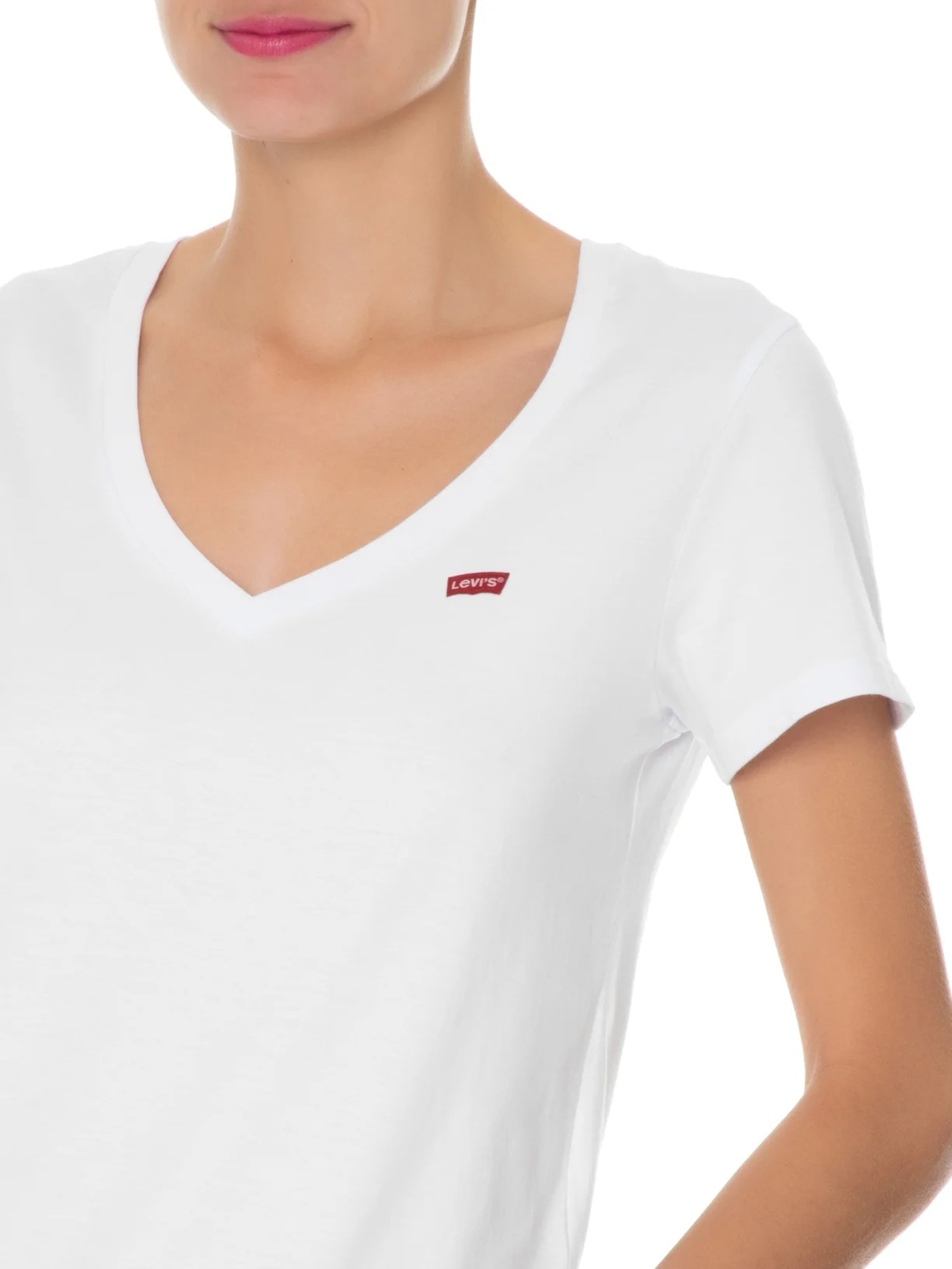 Camiseta Feminino Perfect V Neck Tee Branco  Levi's