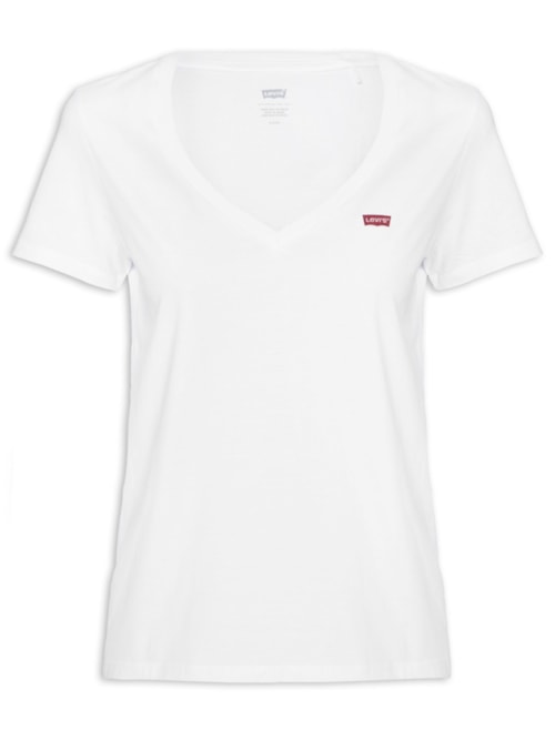Camiseta Feminino Perfect V Neck Tee - Branco