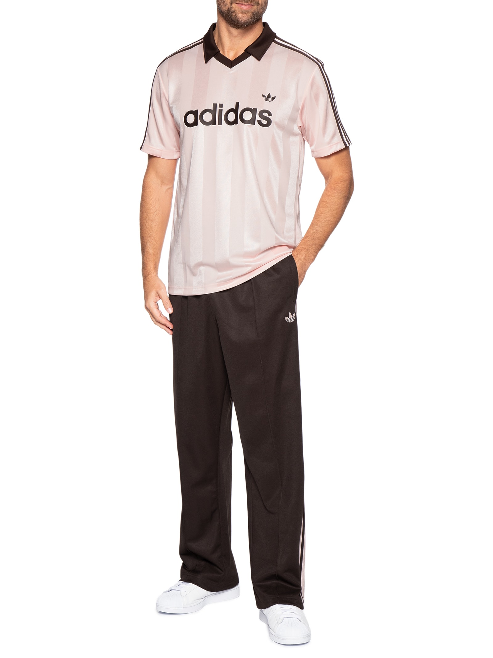 Camiseta Jersey Masculina Rosa Adidas Originals