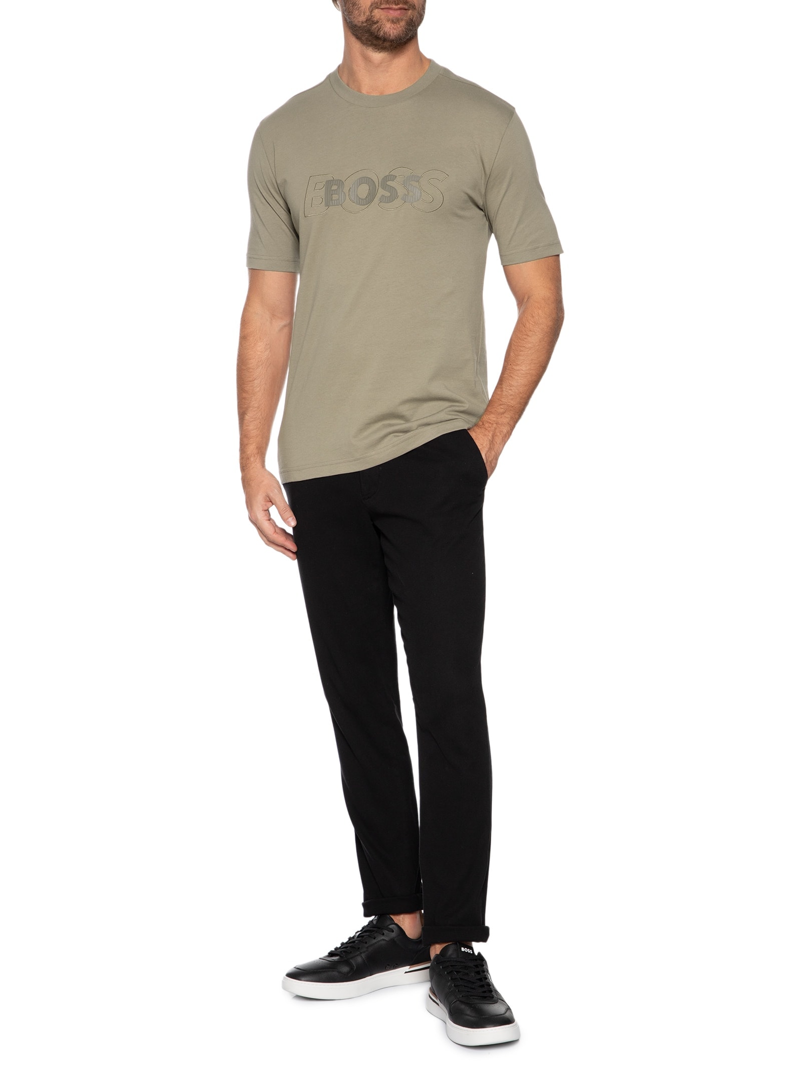 Camiseta Maculina Tee Dropneedle Marrom Boss