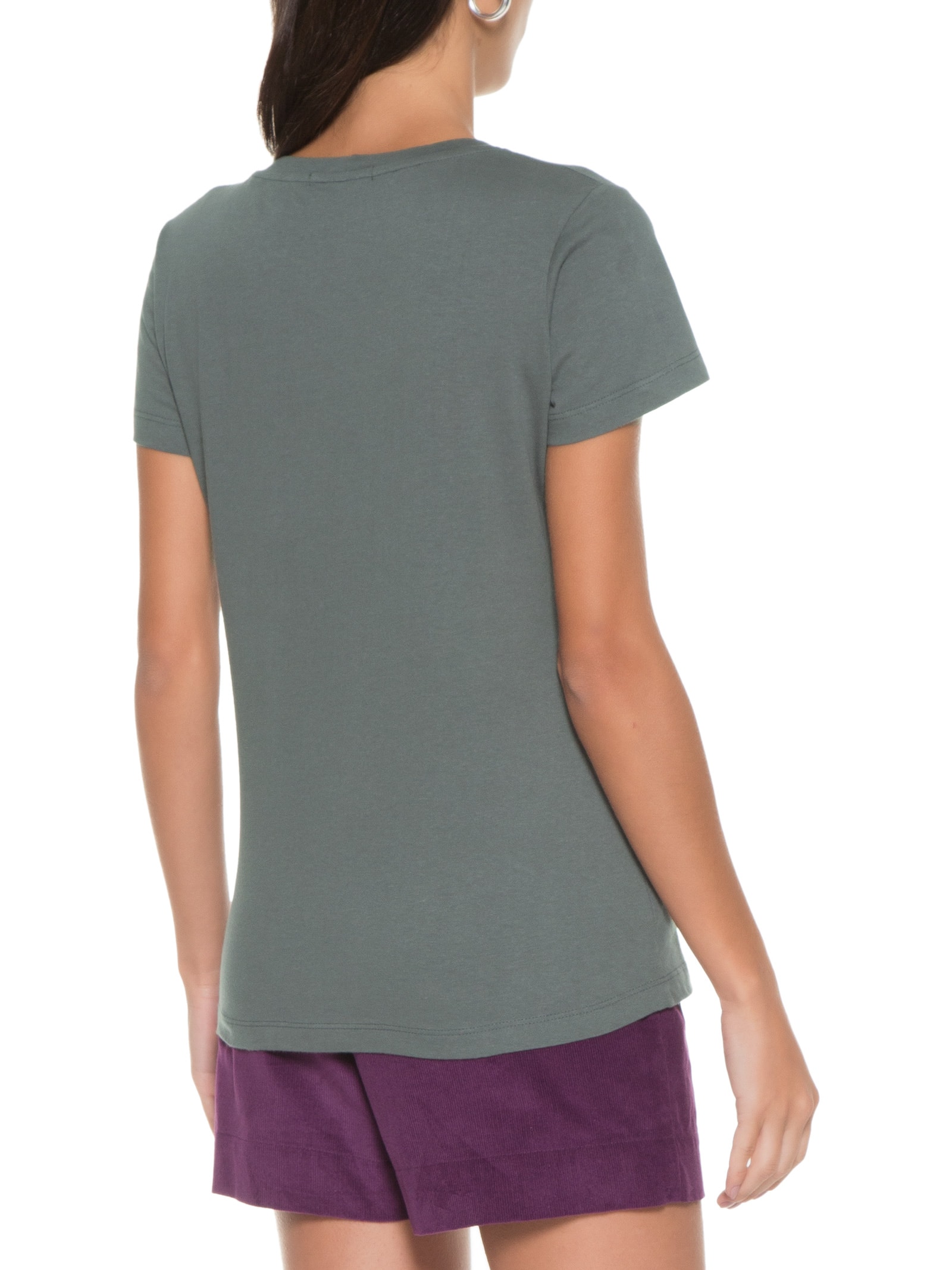 Camiseta Malha Aplicação Mood Good Cinza Mob