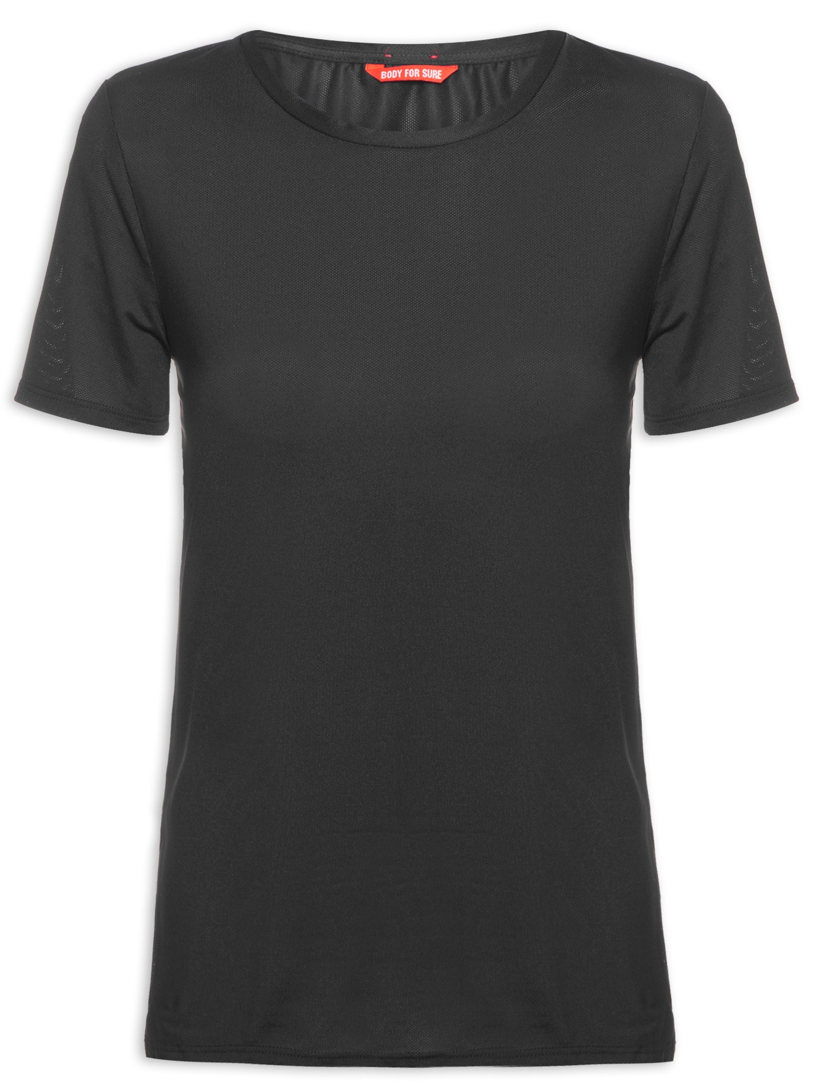 Camiseta Manga Curta Lisa Preto  Body For Sure
