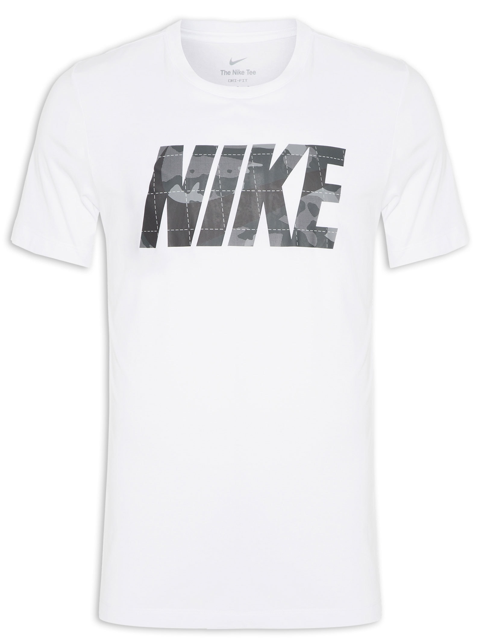 Camiseta Manga Curta Masculina DF Tee Camo GF – Branco Nike