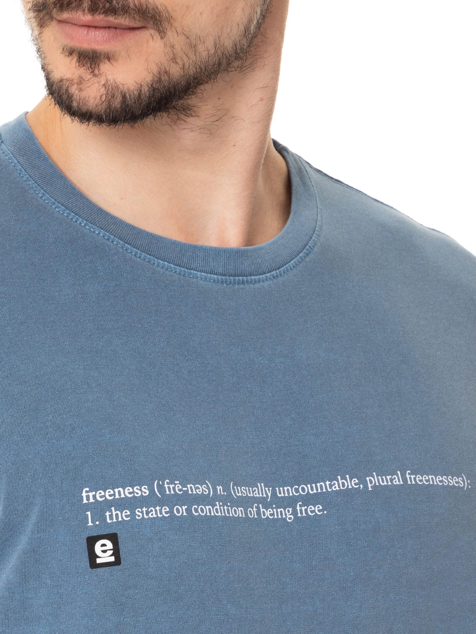 Camiseta Manga Curta Masculina Stone Freeness Azul Osklen