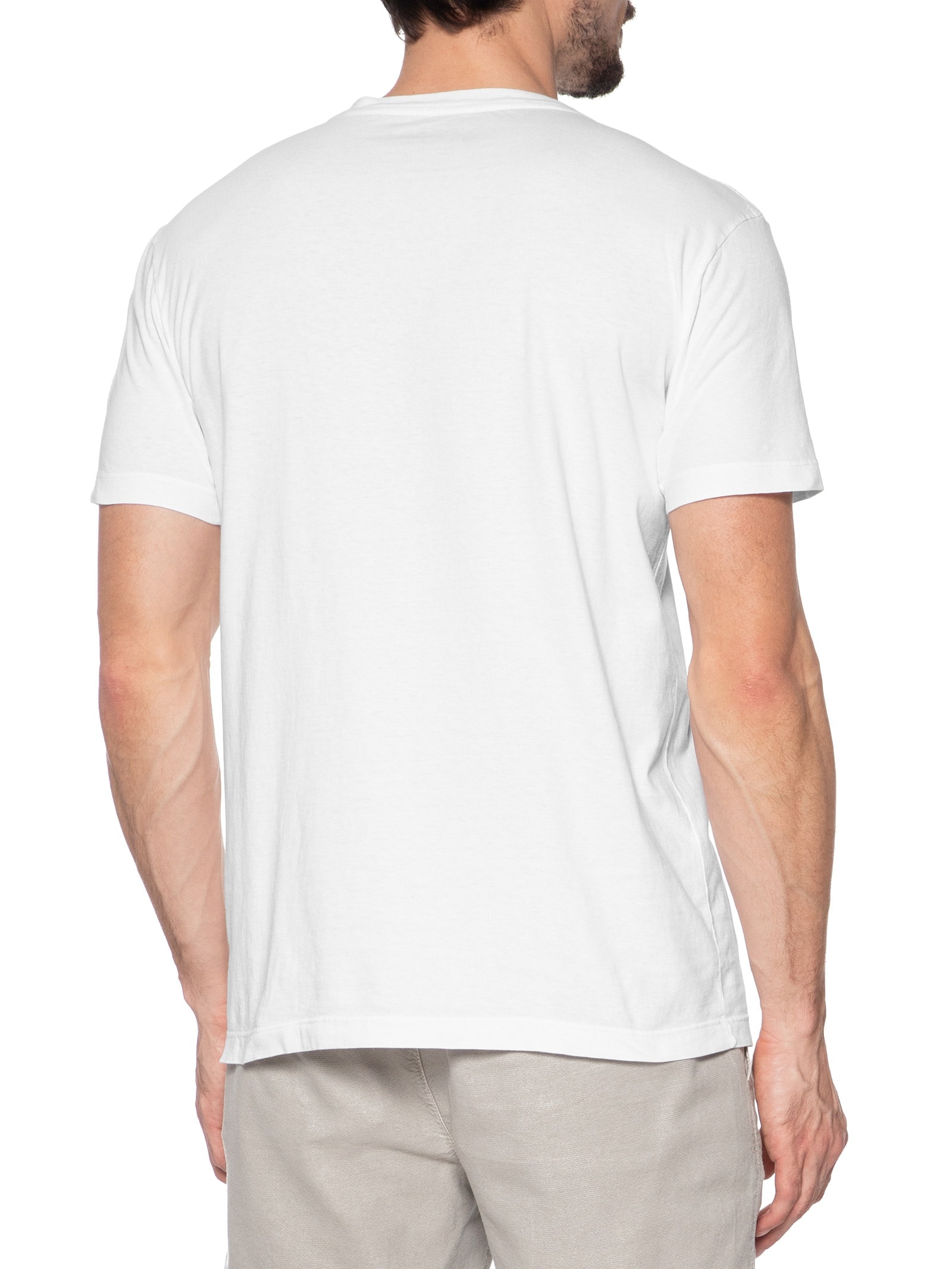 Camiseta Manga Curta Masculina Stone Min Branco Osklen