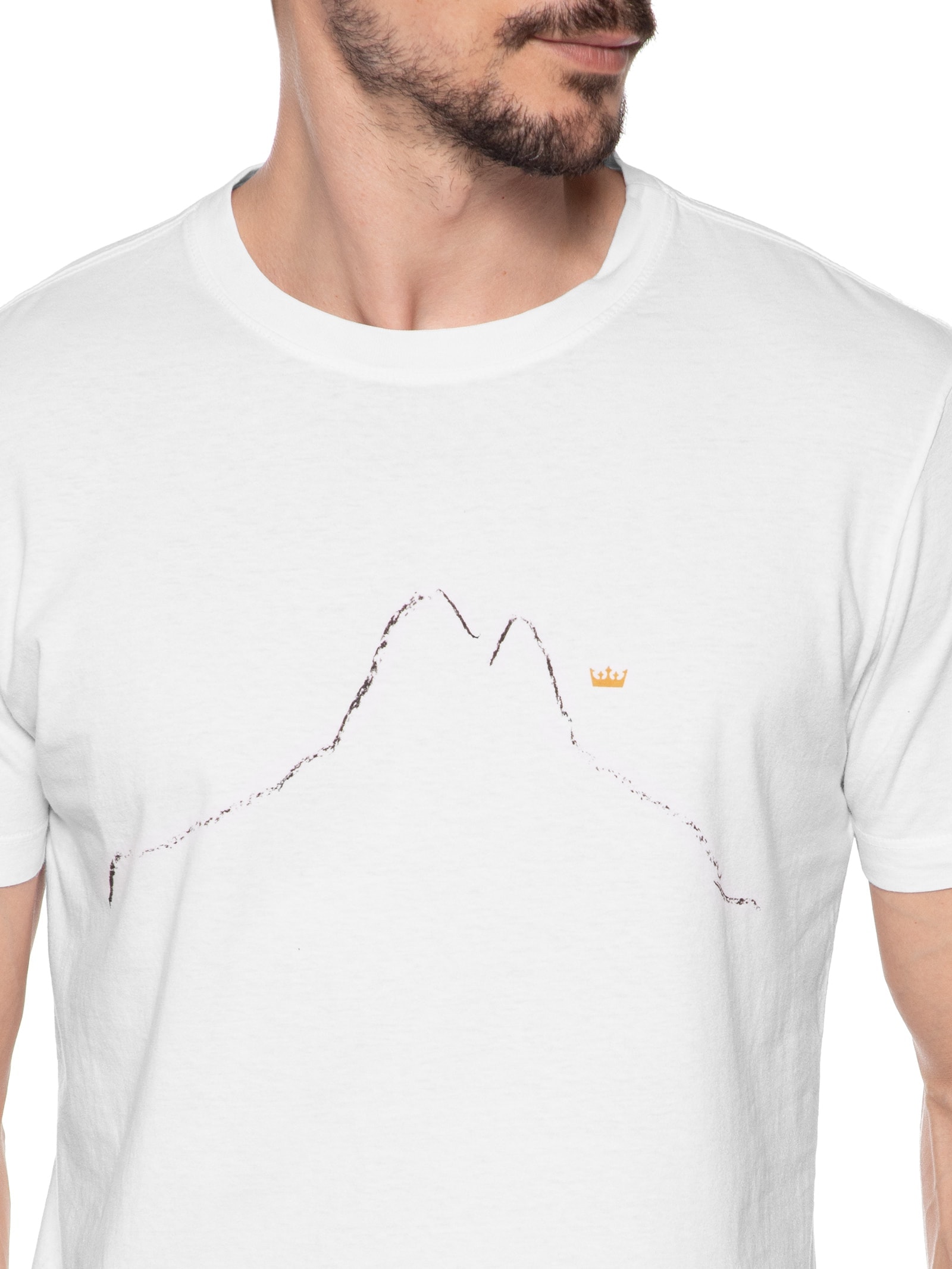 Camiseta Manga Curta Masculina Stone Min Branco Osklen